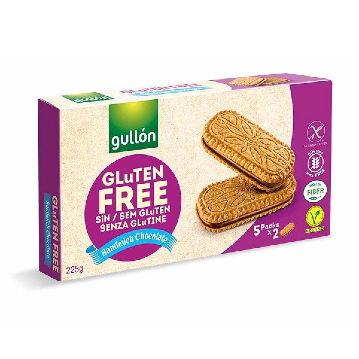 GALLETAS GULLON SANDWICH CHOCOLATE SIN GLUTEN 220G 