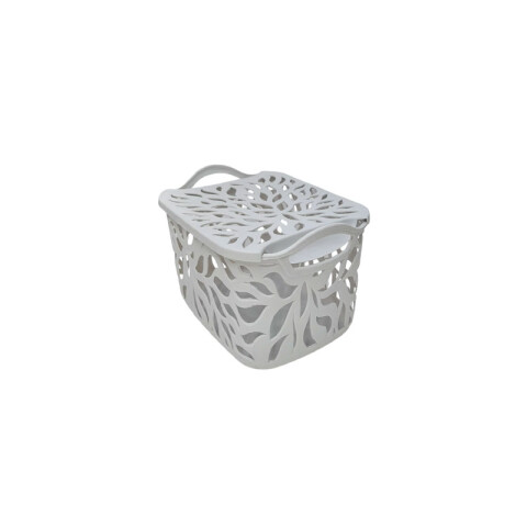 OUTLET Canasto organizador c/ tapa 24*17.5*12 cm Outlet Canasto Organizador C/ Tapa 24*17.5*12 Cm