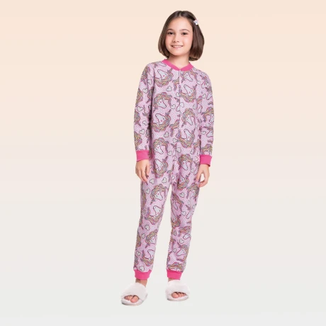 Pijama enterito niña Unicornio Pijama enterito niña Unicornio