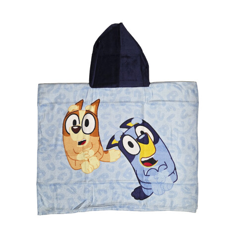 Bata Poncho Infantil Bluey 100% Algodón 70 x 58 U