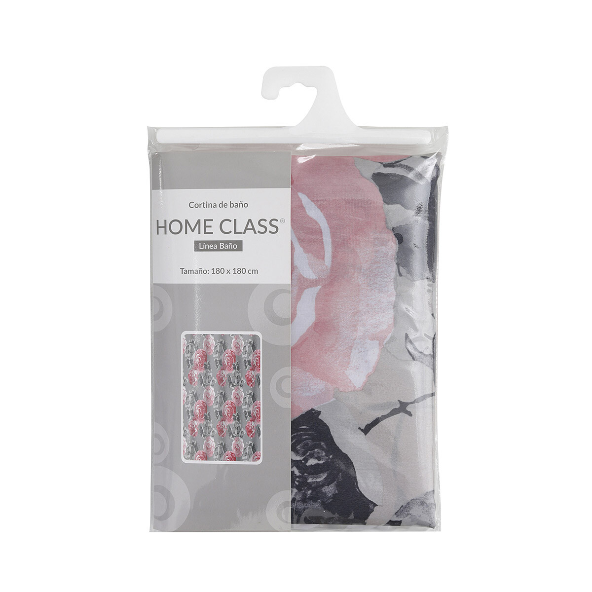 Cortina de Home Class con Argollas 180 x 180 cm - 213624 ROSAURA FLOR ROSA 
