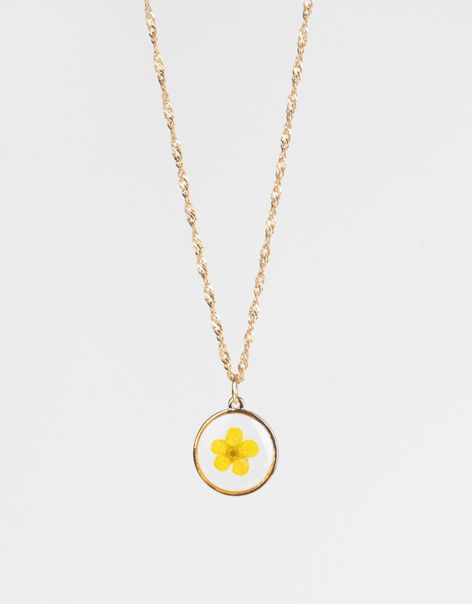 Cadena Corta Con Dije Flor 