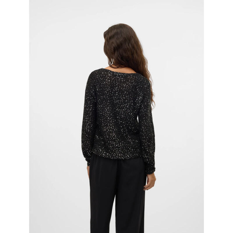 VMLEILANI NEW LS V-NECK PULLOVER REP BLACK
