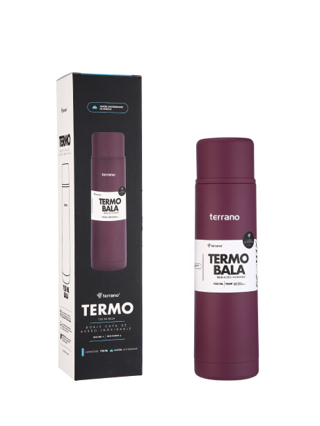 Termo Bala 750ML Metalizado Uva