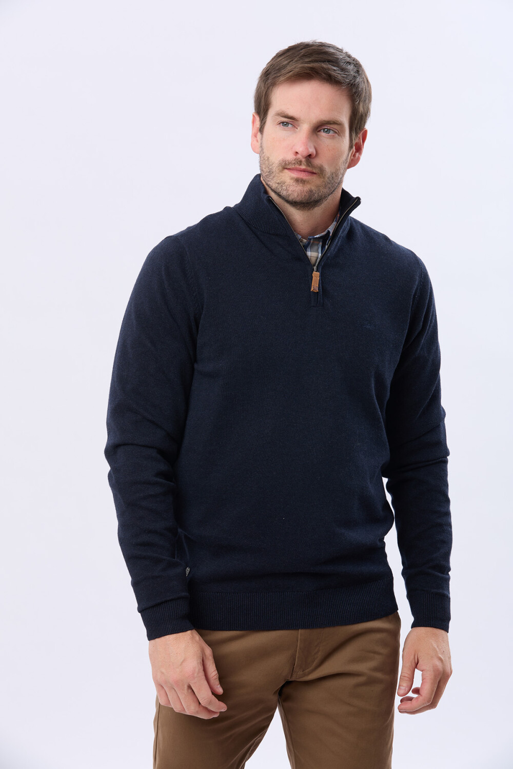 BUZO TEJIDO CON CIERRE Azul