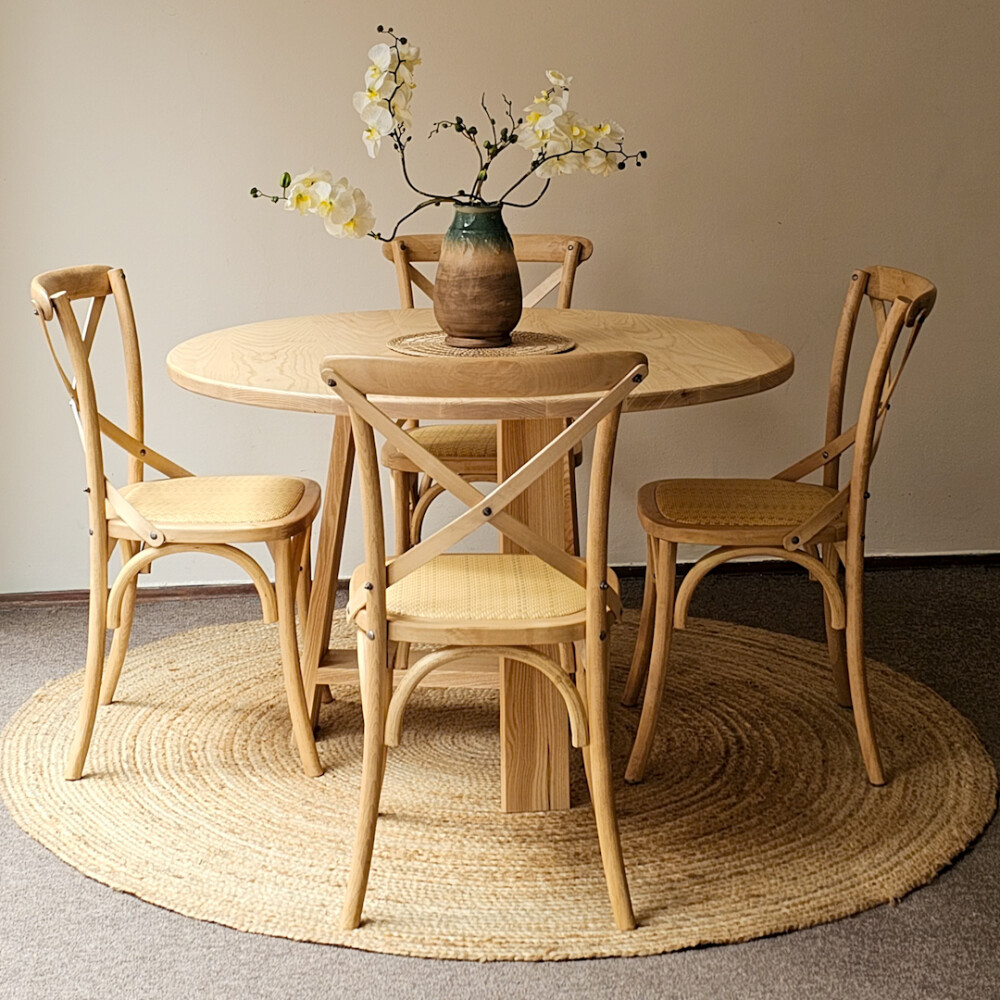 Mesa Sabella redonda 120cm diámetro en fresno (Por Pedido) Mesa Sabella redonda 120cm diámetro en fresno (Por Pedido)