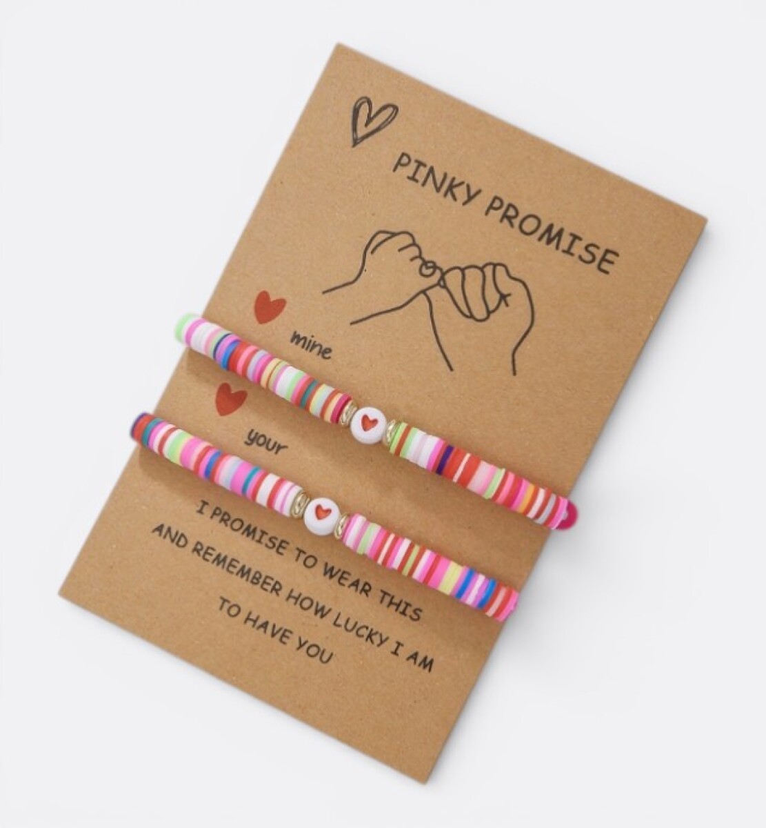 Set Pulsera Infantil Pinky Promise X2 