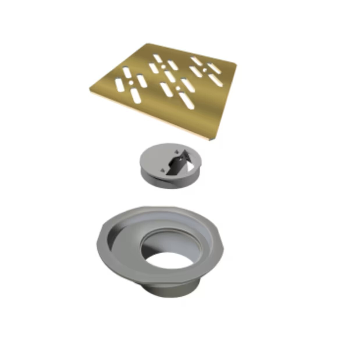 Elleve Receptaculo Cuadrado 100mm Dorado 