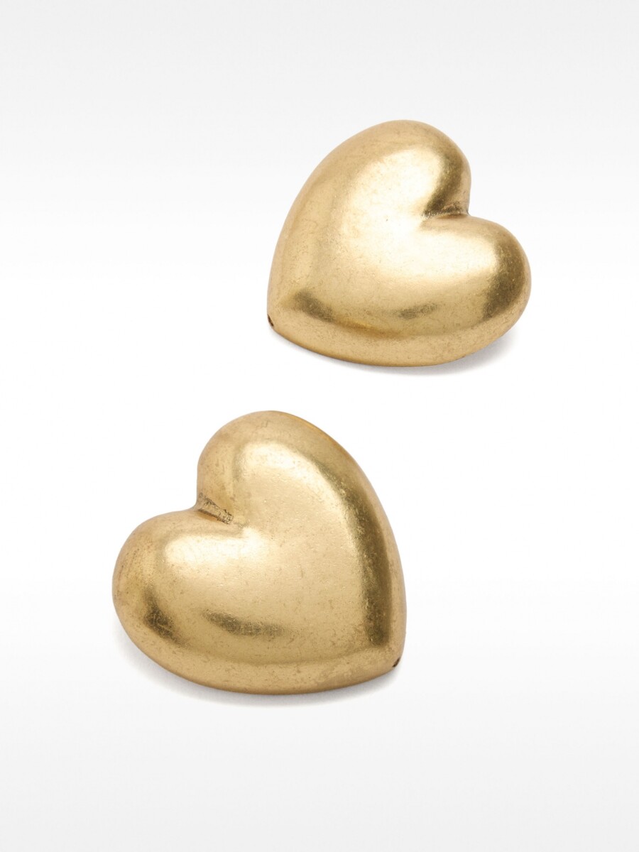 Pendientes De Corazón dorado