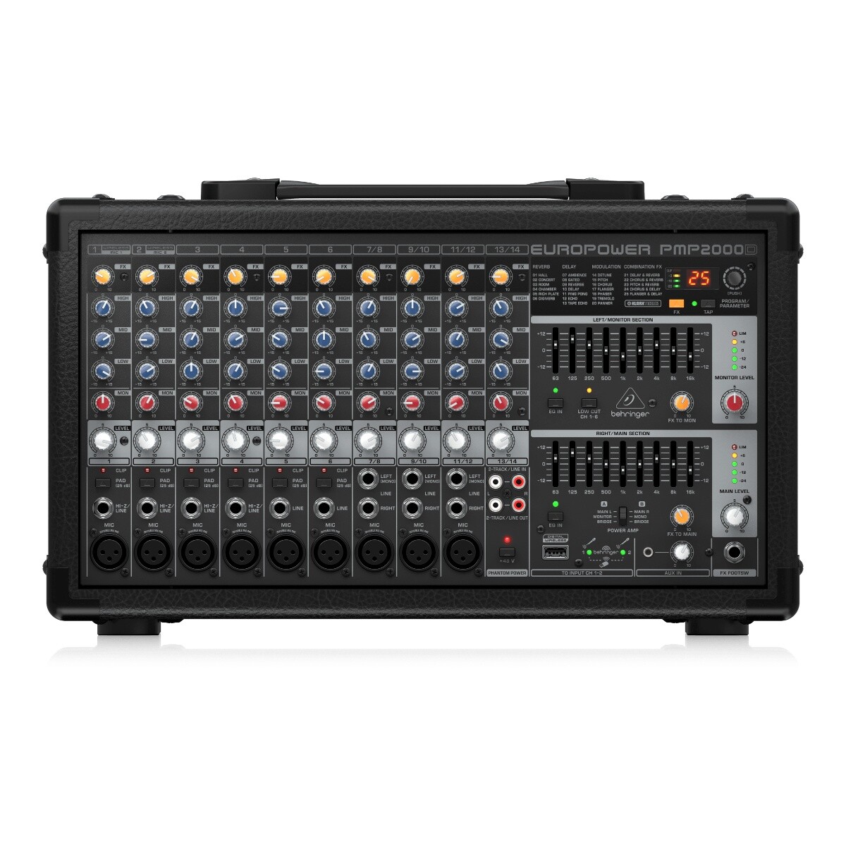 Mixer Potencia Behringer Pmp2000d 14ch Multi Fx 