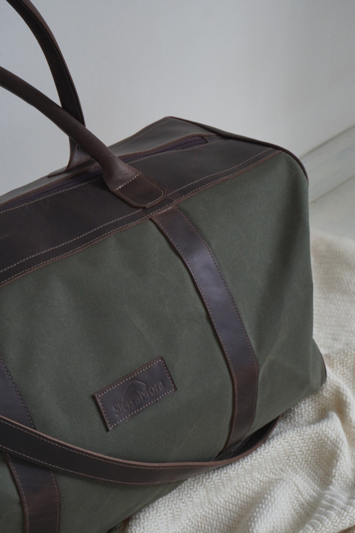 Bolso Sport XL Chocolate / Verde Seco