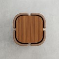 Juego de Comedor Honguito 4 Sillas 80x80cm Marrón
