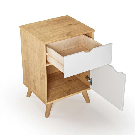 Mesa de luz 1 Cajion 1 Puerta Linea Dubli­n Blanco