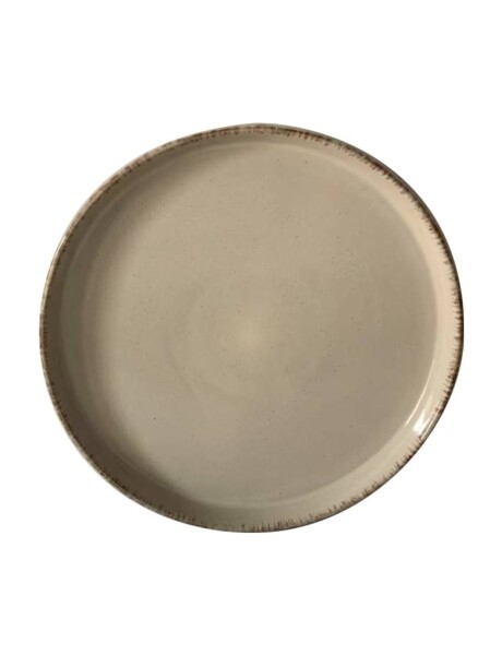PLATO DE POSTRE D20CM BEIGE BORDE MARRON PLATO DE POSTRE D20CM BEIGE BORDE MARRON