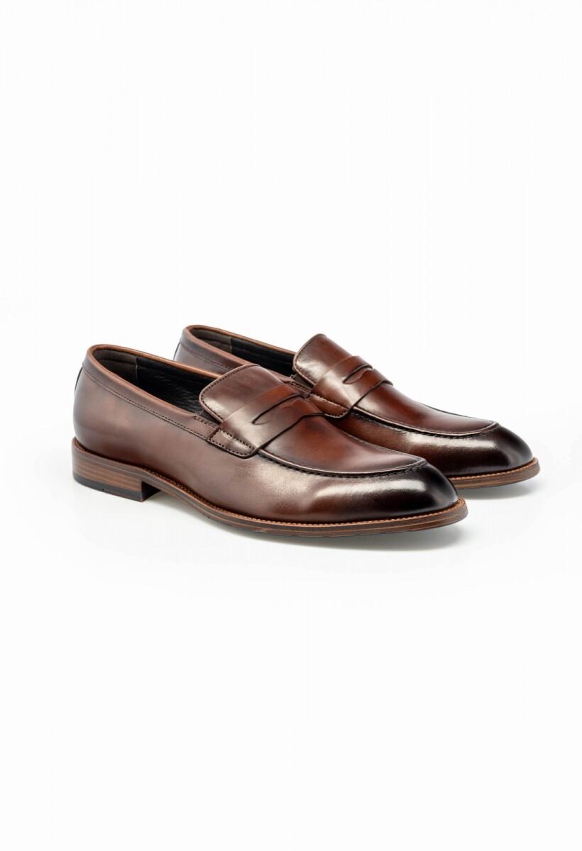 Mocasín con antifaz 100% cuero - Marrón 