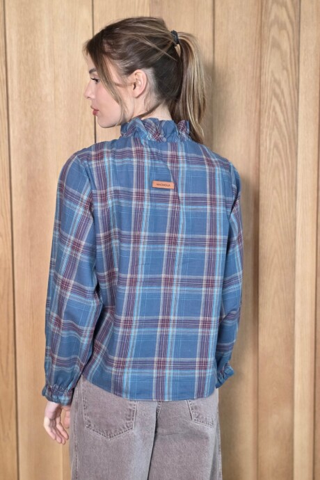 Camisa Allegra Escoces Azul