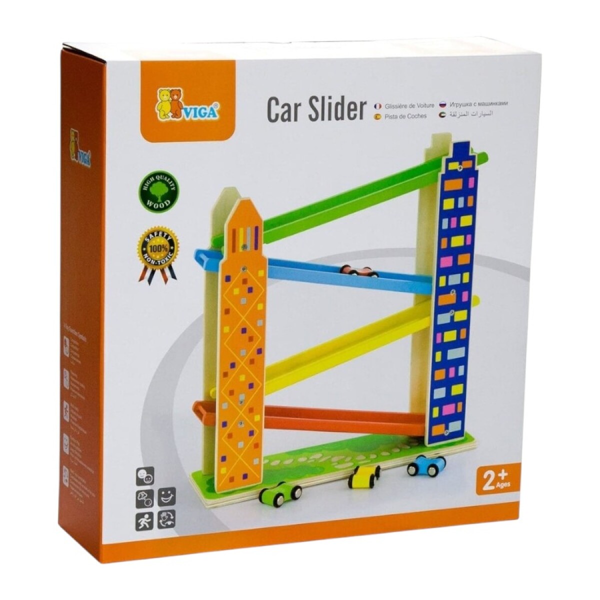 Deslizador De Autos Madera Viga 