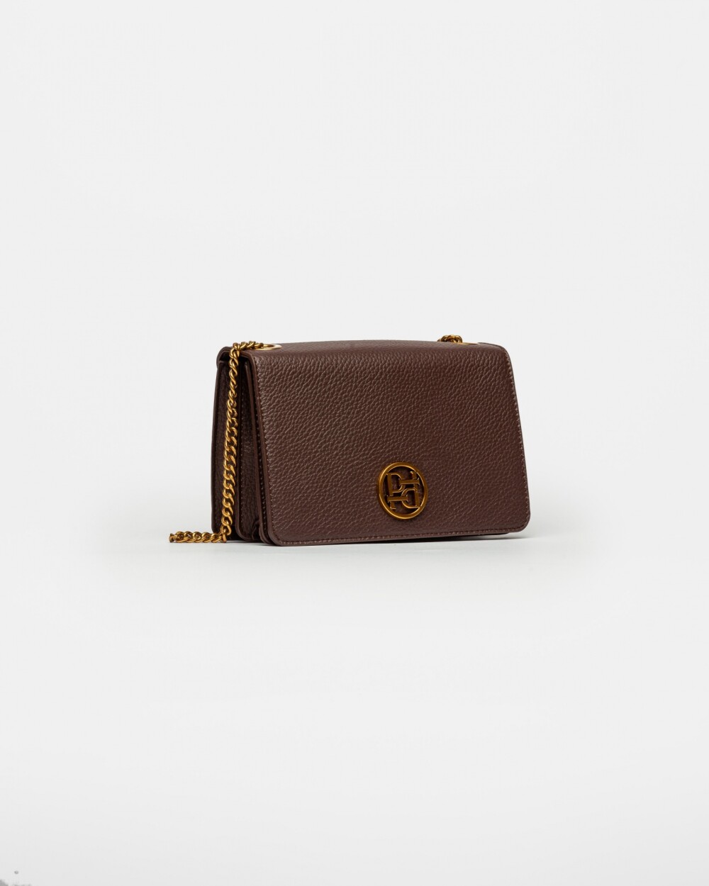 Bandolera Lola En Efecto Cuero Graneado Marron