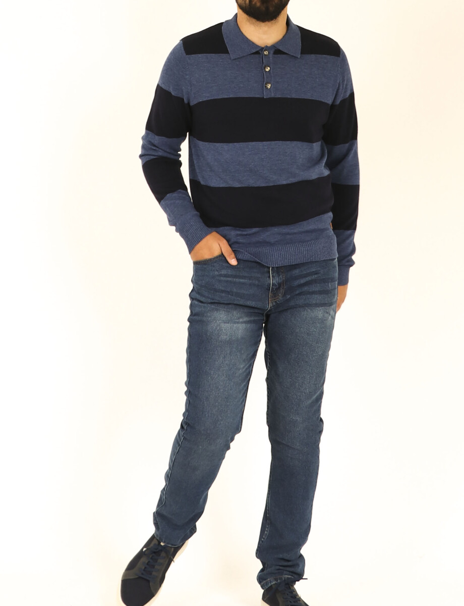 470997 SWEATER HARRY Azul Piedra/azul Osc