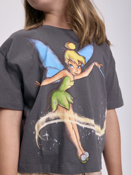 Remera estampa Tinkerbell Gris