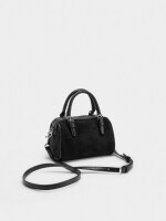 Bolso Bowling Efecto Piel S negro