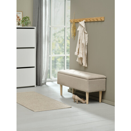 Banco Badsted Almacenaje Tela Beige/Color Roble