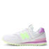 Championes de Niños New Balance 574 Gris - Violeta - Amarillo Fluo