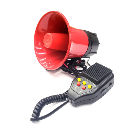 BOCINA SIRENA - 12V 30W 3 TONOS CON MICROFONO - BOCINA SIRENA - 12V 30W 3 TONOS CON MICROFONO -
