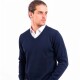 Sweater Algodon Escote V Navy