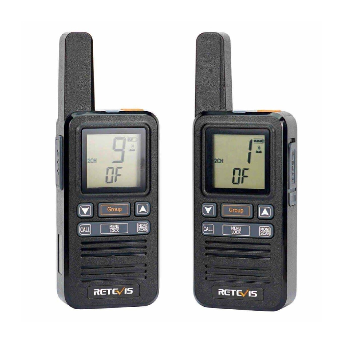 Handy Walkie Talkie con NOAA, llamada grupal y batería recargable USB-C 