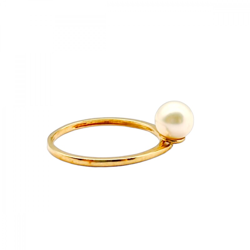 Anillo Solitario-Oro bajo-Perla-AN8167 conperla