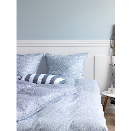 Juego Funda Nordica Saten Frederikke 240X220 Azul/Blanco