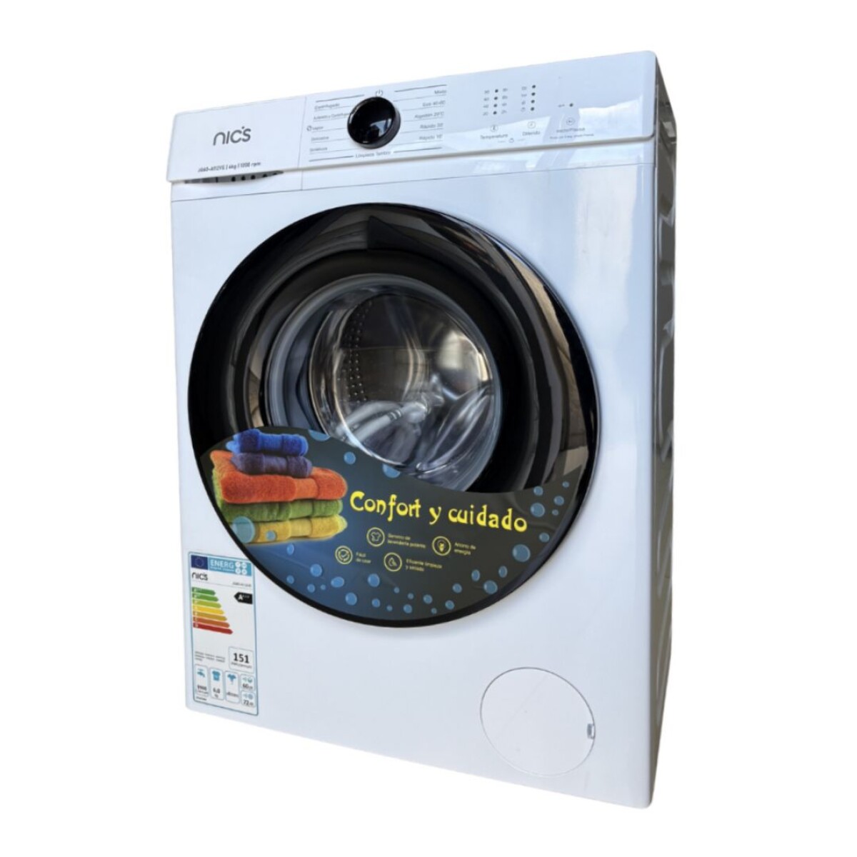Lavarropas Nic’s JG80-A112VE c/frontal 8kg 