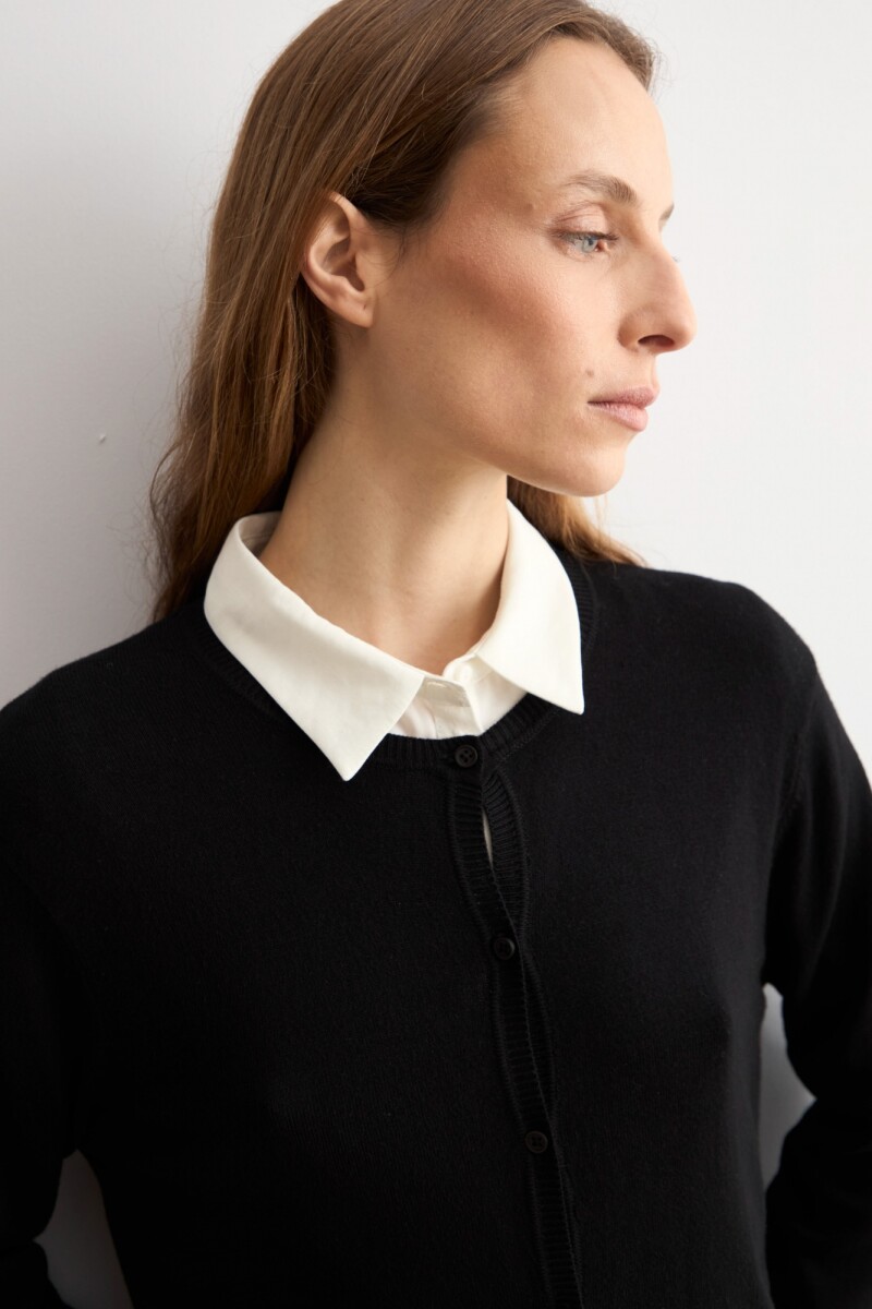 Cardigan básico negro