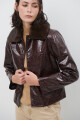 CHAQUETA GLOSSY MARRON