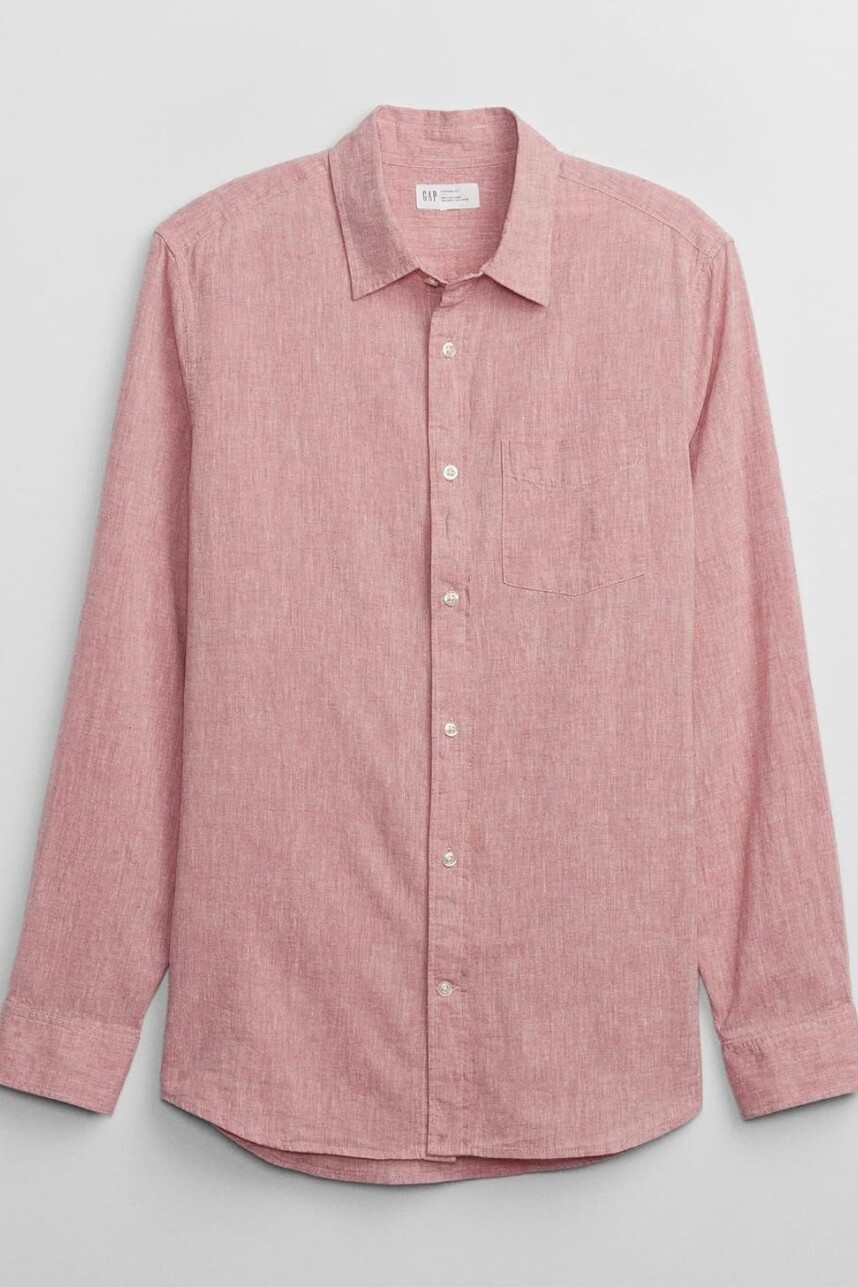Camisa Lino Standard Hombre Earthenware Red 327