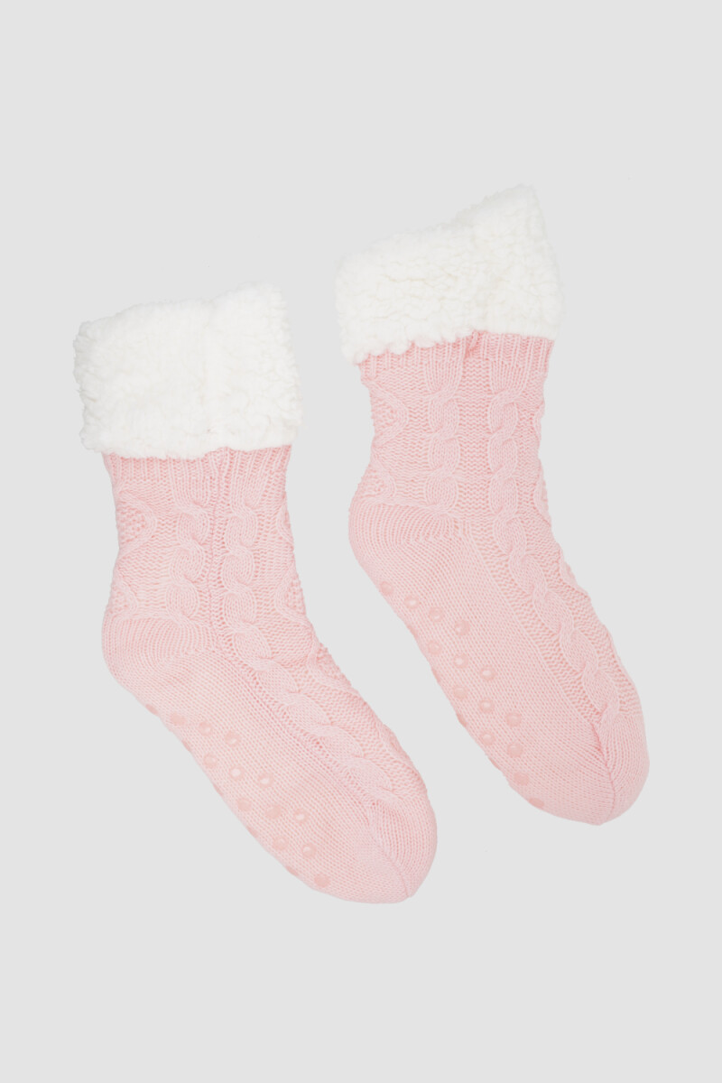 Medias damas chenille ochos - Rosado 