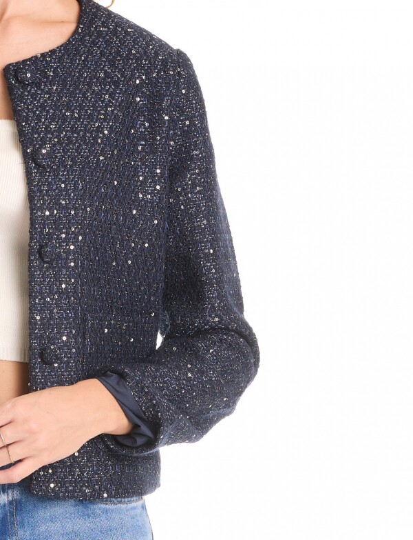 Chaqueta Tweed AZUL