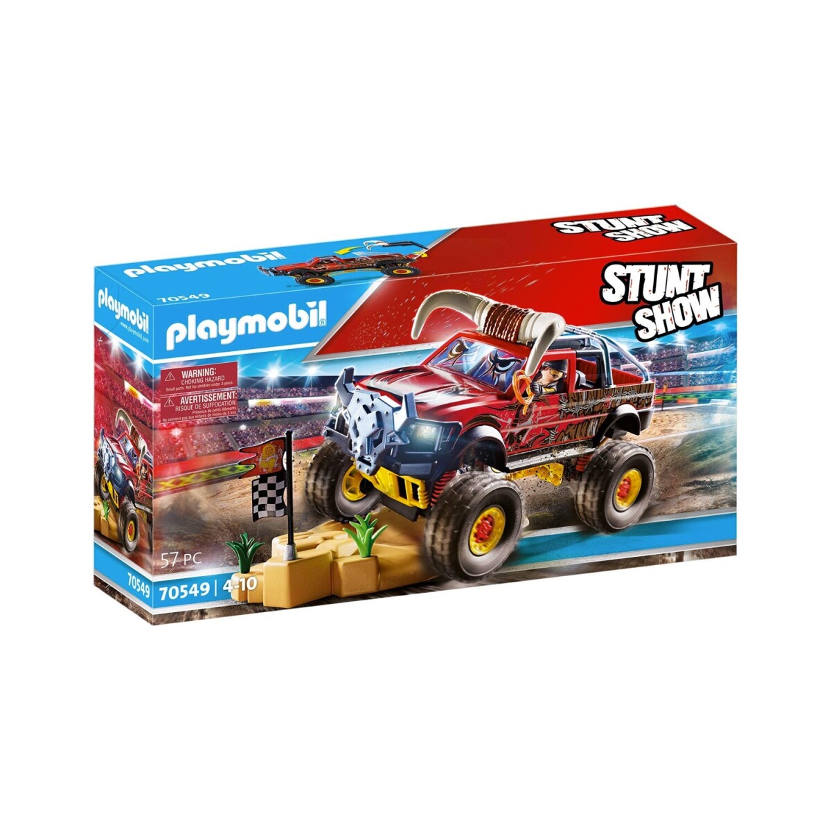 Playmobil Stunt Show camioneta Bull Monster Truck 57 piezas 