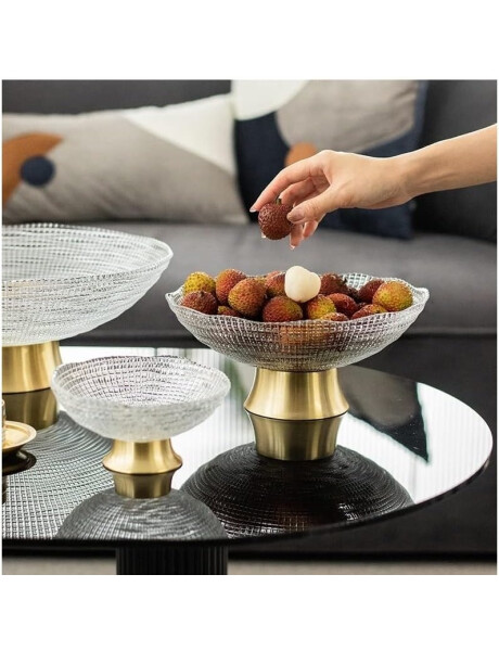 FRUTERO CON PIE D33x15CM BLANCO/DORADO FRUTERO CON PIE D33x15CM BLANCO/DORADO