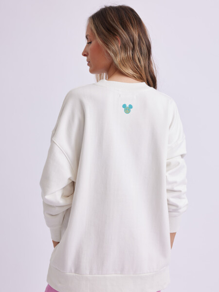 Buzo oversize estampa mickey Crudo