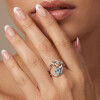 Anillo Orbita de Moon en plata 925 con brillantes y topacios Anillo Orbita de Moon en plata 925 con brillantes y topacios