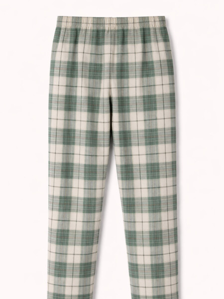 PANTALON PIJAMA FLANNEL VERDE CLARO