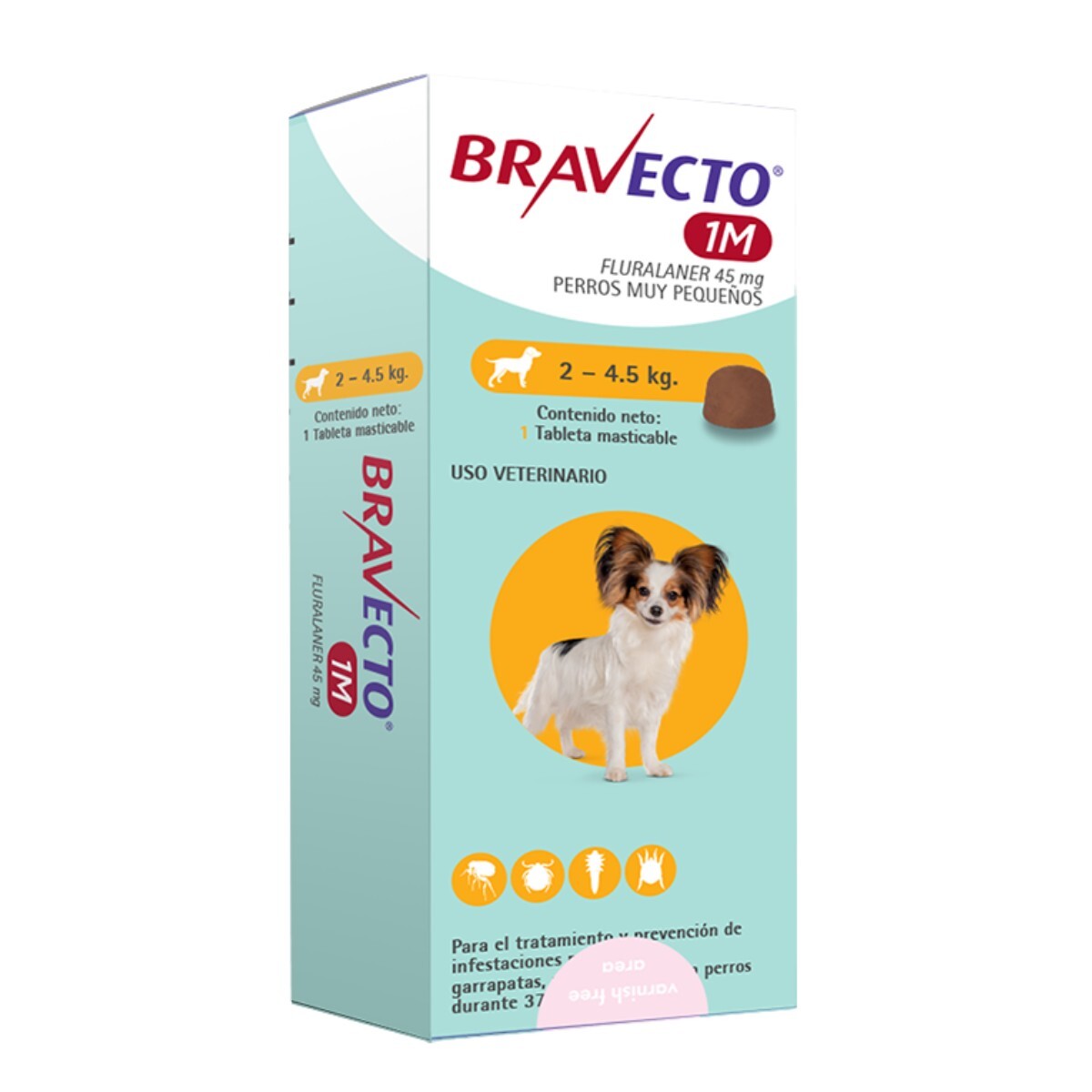 BRAVECTO MENSUAL MSD PERROS 2 A 4,5KG 