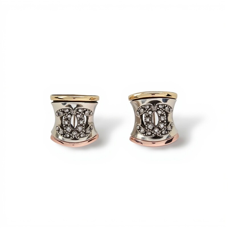 Caravanas Vintage Zirconia-Plata y oro-Zirconia-CA5131 conpiedra