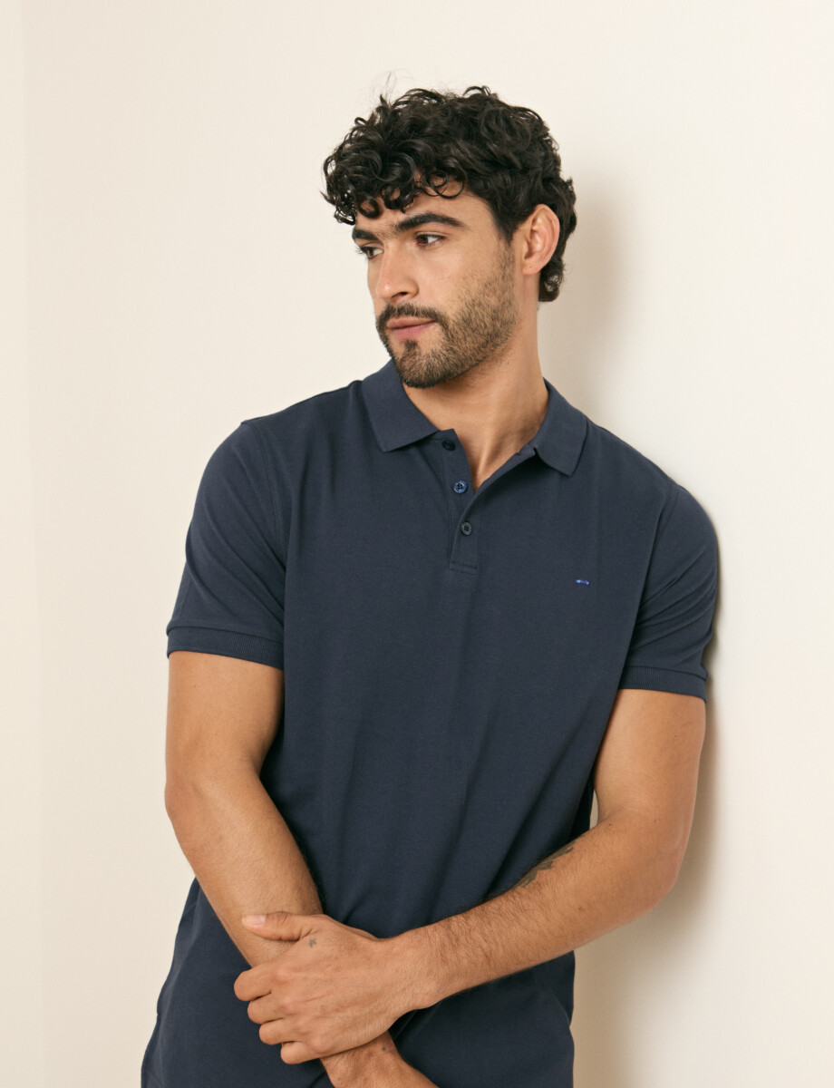 520752 REMERA HARRINGTON LABEL Azul Oscuro