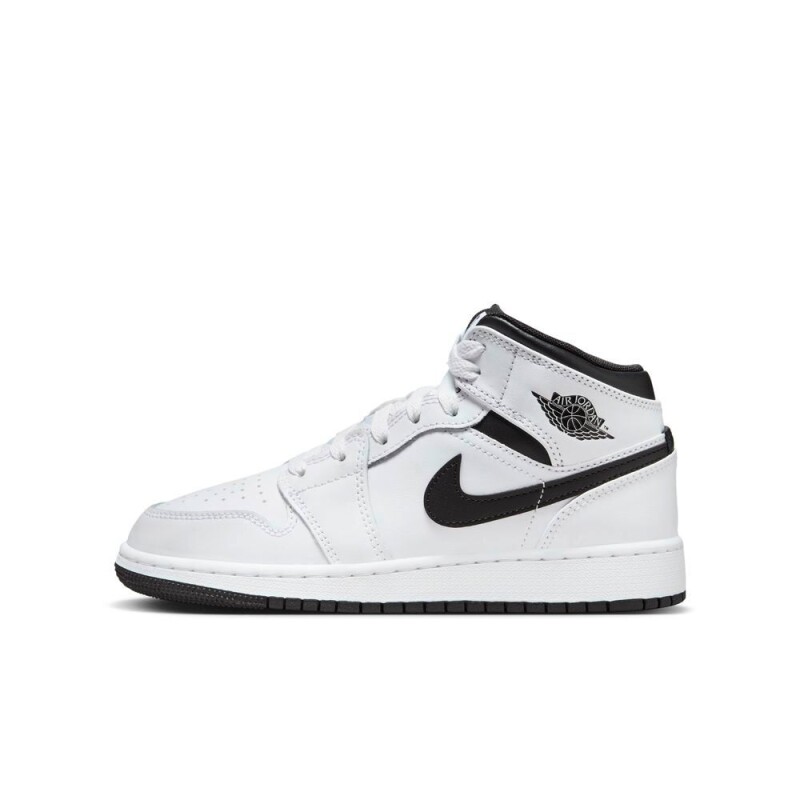Zapatillas Air Jordan 1 Mid de Niño Blanco