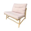 SILLA BAMBU C/ALMOHADON BEIGE 78X76X76CM Unica