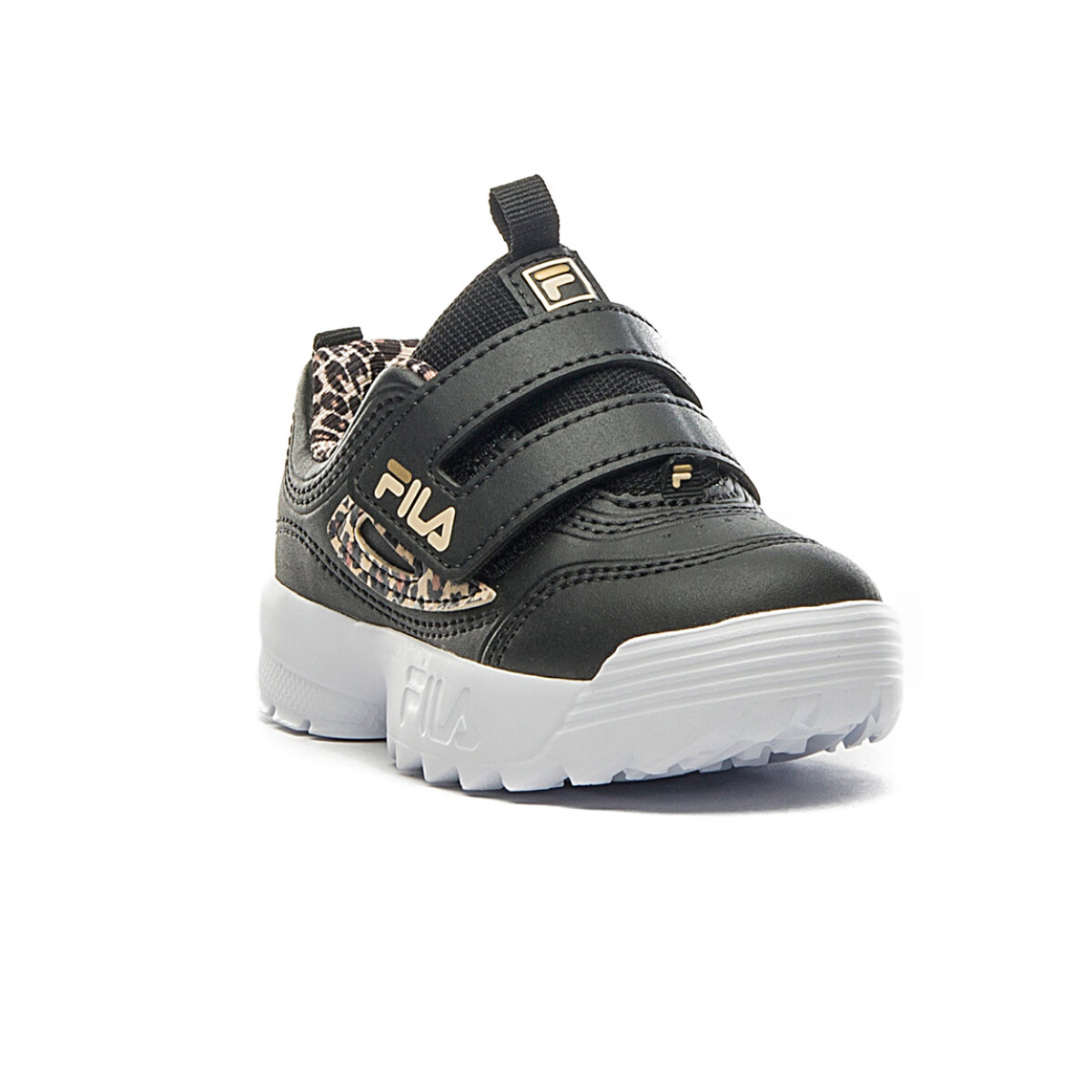 Fila champion disruptor velcro bebe-niño negro/beige/oro - Negro-Beige 