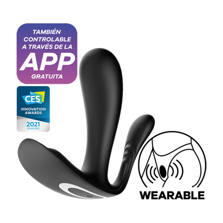 Satisfyer Top Secret+ Vibrador Punto G y Anal App Negro